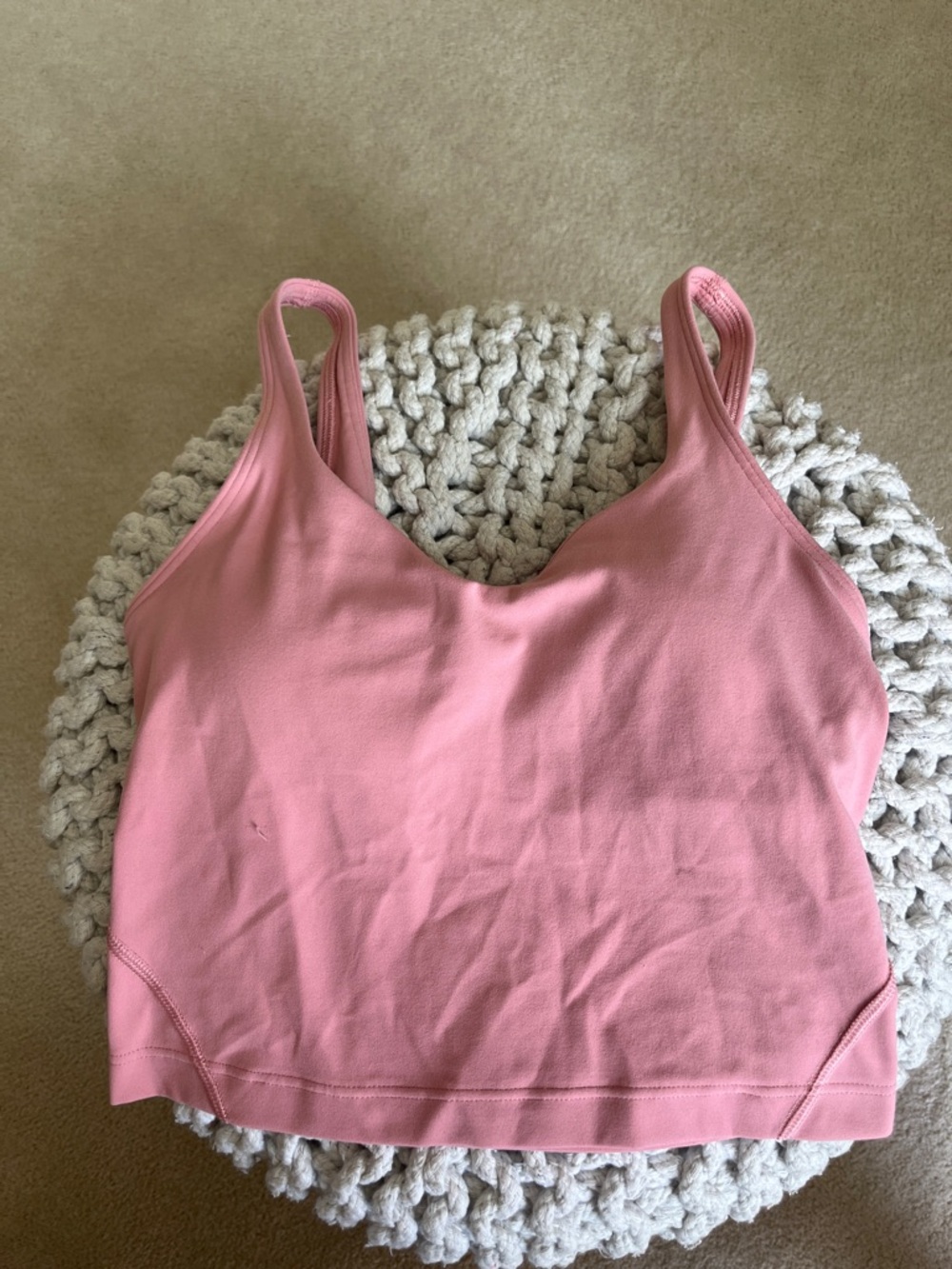 lululemon athletica dusty rose Cropped Tank Top